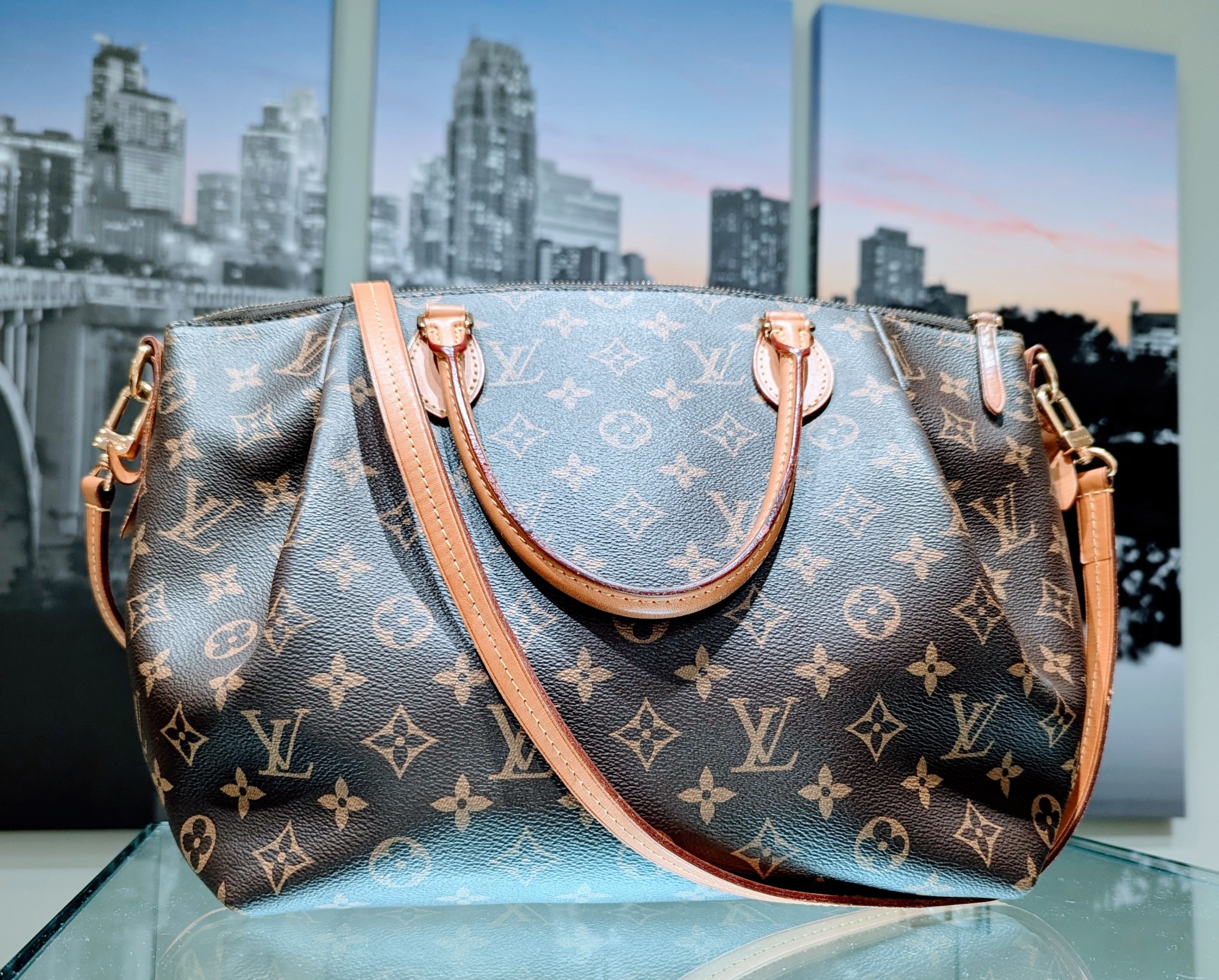 Handbag Louis Vuitton Turenne MM Monogram 124095008 Heritage Estate Jewelry