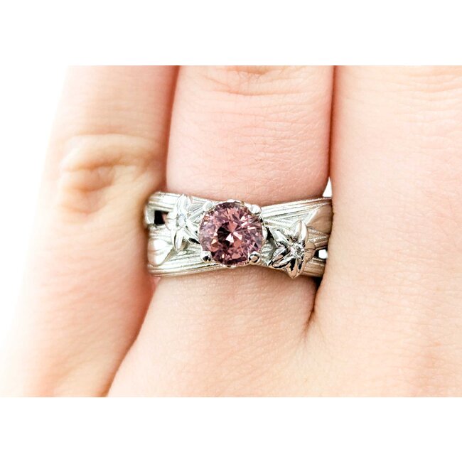 Ring 1.10ct Pink Tourmaline 950pt sz6 124090153