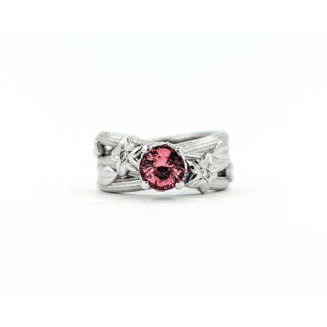Ring 1.10ct Pink Tourmaline 950pt sz6 124090153