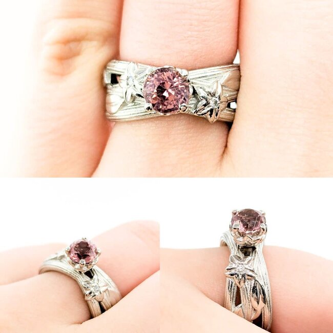 Ring 1.10ct Pink Tourmaline 950pt sz6 124090153