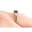 Ring Milgrain .10ctw Diamonds .58ct Ruby 850pt sz6.25 124020177