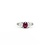 Ring Milgrain .10ctw Diamonds .58ct Ruby 850pt sz6.25 124020177