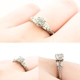  Ring Mid-Century .50ct Transitional Dia  .04ctw Single Cut Dias 900pt sz5.75 124020182