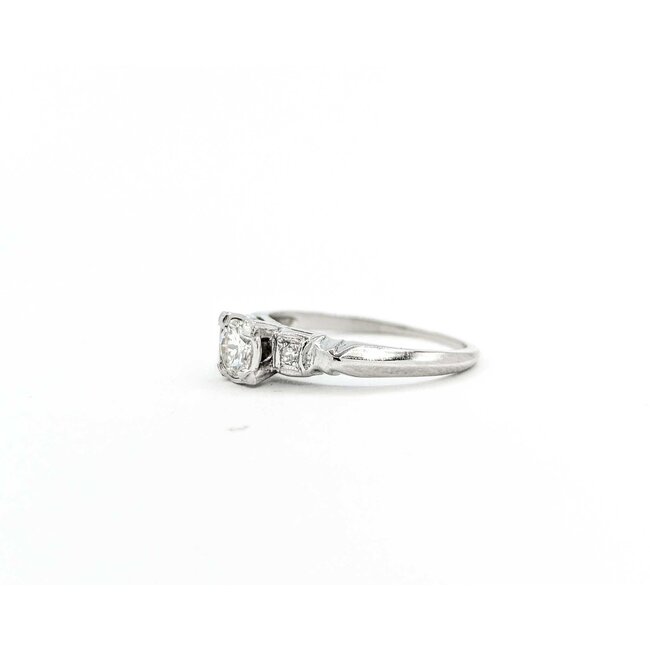Ring Mid-Century .50ct Transitional Dia  .04ctw Single Cut Dias 900pt sz5.75 124020182