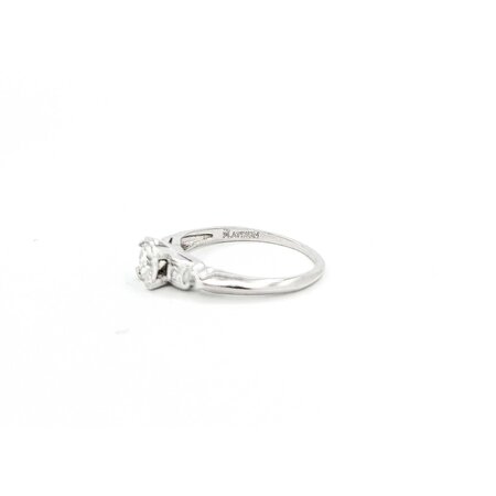 Ring Mid-Century .50ct Transitional Dia  .04ctw Single Cut Dias 900pt sz5.75 124020182