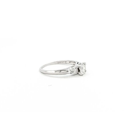 Ring Mid-Century .50ct Transitional Dia  .04ctw Single Cut Dias 900pt sz5.75 124020182