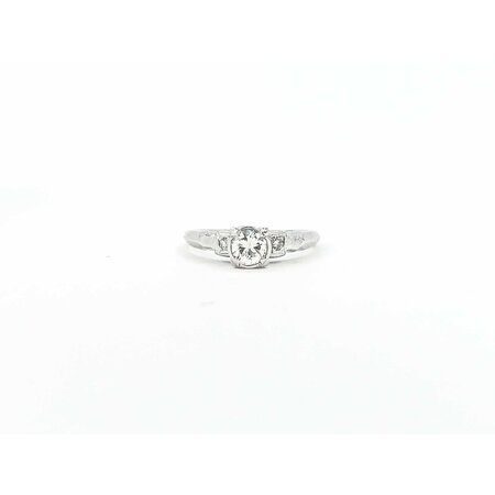 Ring Mid-Century .50ct Transitional Dia  .04ctw Single Cut Dias 900pt sz5.75 124020182