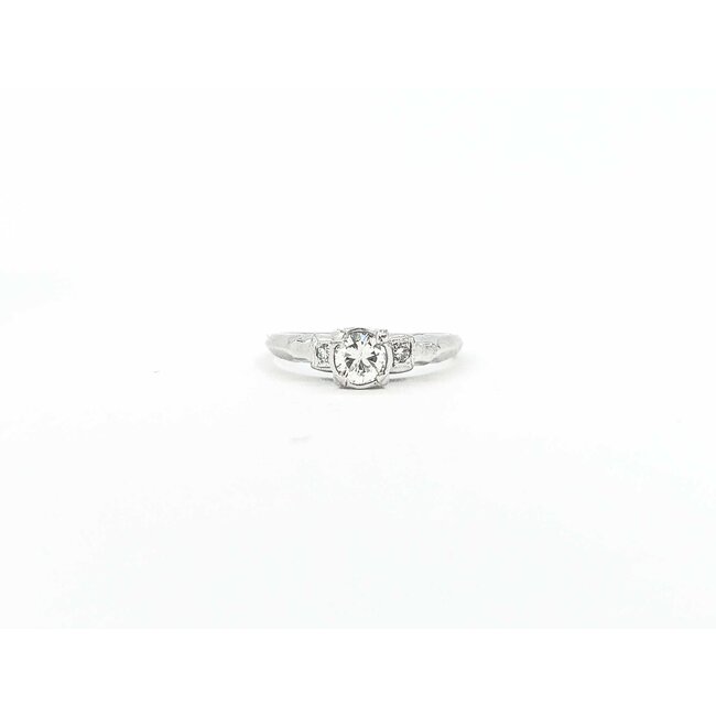 Ring Mid-Century .50ct Transitional Dia  .04ctw Single Cut Dias 900pt sz5.75 124020182