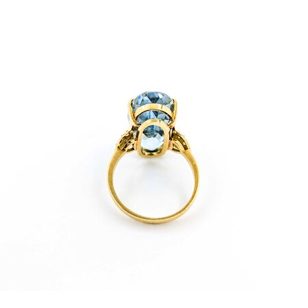 Ring .06ctw Round Diamonds 17.51ct Topaz 18ky sz7 224090155