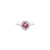 Ring .42ctw Round Diamonds .82ct Pink Tourmaline 14kw sz7 9mm 124060222