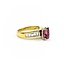 Ring .70ctw Baguette Diamonds 1.41ct Pink Tourmaline 14ky sz6.5 5.2mm 124060203