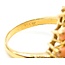 Ring (15)5x3mm Oval Coral .15ctw Quartz 14ky sz8.25 224090156