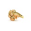 Ring (15)5x3mm Oval Coral .15ctw Quartz 14ky sz8.25 224090156