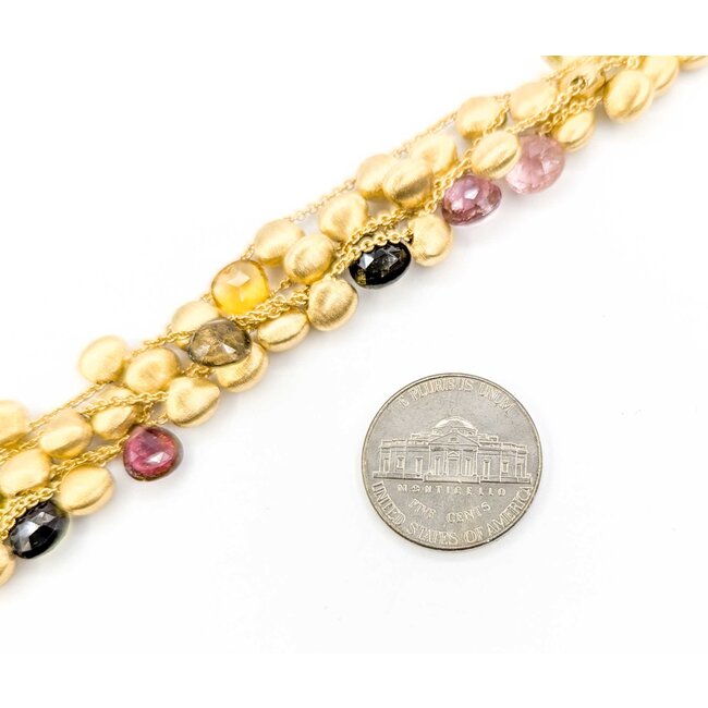 Bracelet Marco Bicego Paradise Quartz/Tourmaline/Peridot 18ky 7.5" 18mm 224103255