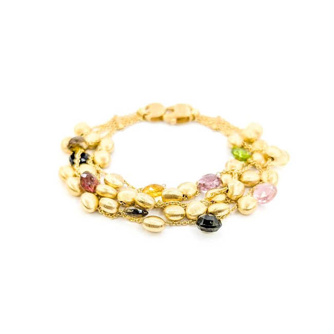 Bracelet Marco Bicego Paradise Quartz/Tourmaline/Peridot 18ky 7.5" 18mm 224103255
