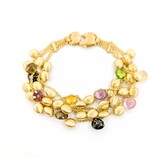  Bracelet Marco Bicego Paradise Quartz/Tourmaline/Peridot 18ky 7.5" 18mm 224103255