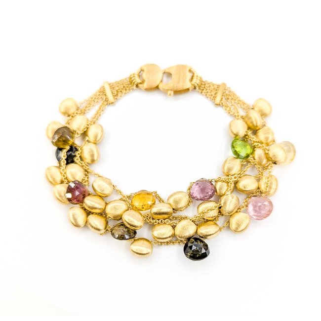 Bracelet Marco Bicego Paradise Quartz/Tourmaline/Peridot 18ky 7.5" 18mm 224103255
