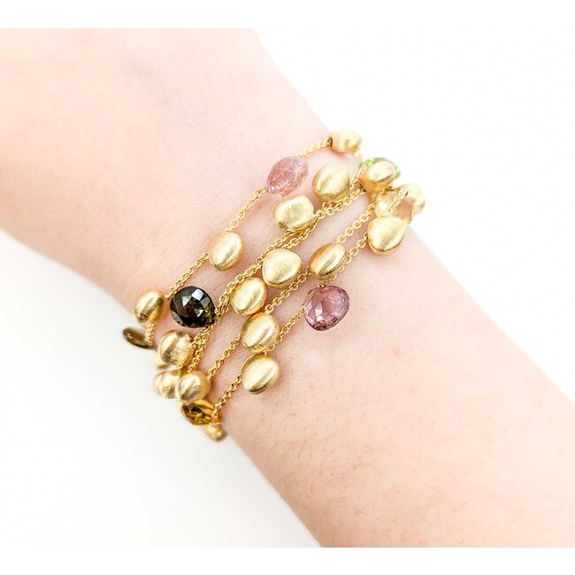 Bracelet Marco Bicego Paradise Quartz/Tourmaline/Peridot 18ky 7.5" 18mm 224103255