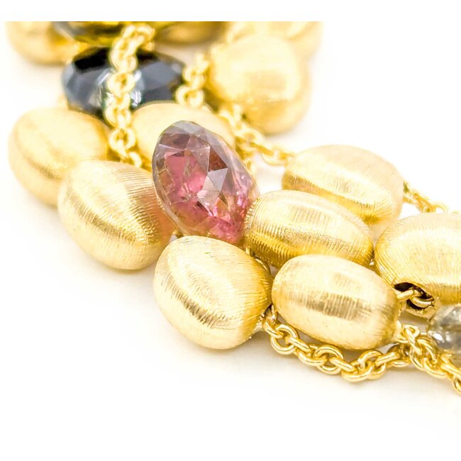 Bracelet Marco Bicego Paradise Quartz/Tourmaline/Peridot 18ky 7.5" 18mm 224103255