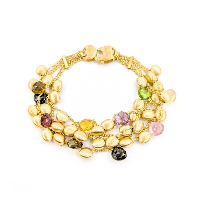 Bracelet Marco Bicego Paradise Quartz/Tourmaline/Peridot 18ky 7.5" 18mm 224103255