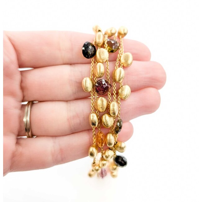 Bracelet Marco Bicego Paradise Quartz/Tourmaline/Peridot 18ky 7.5" 18mm 224103255