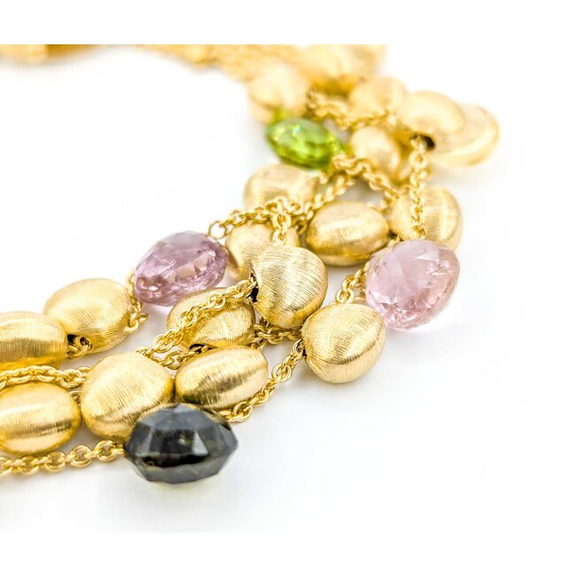 Bracelet Marco Bicego Paradise Quartz/Tourmaline/Peridot 18ky 7.5" 18mm 224103255