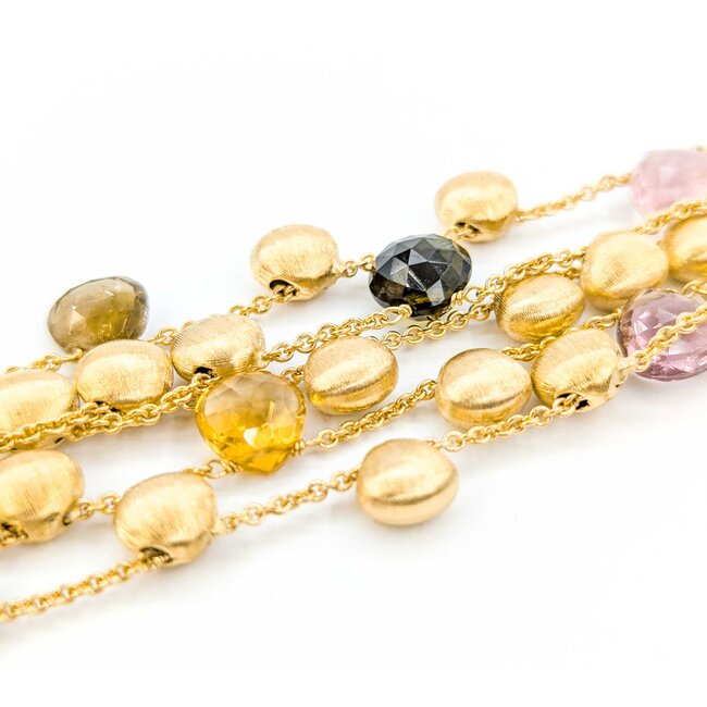 Bracelet Marco Bicego Paradise Quartz/Tourmaline/Peridot 18ky 7.5" 18mm 224103255