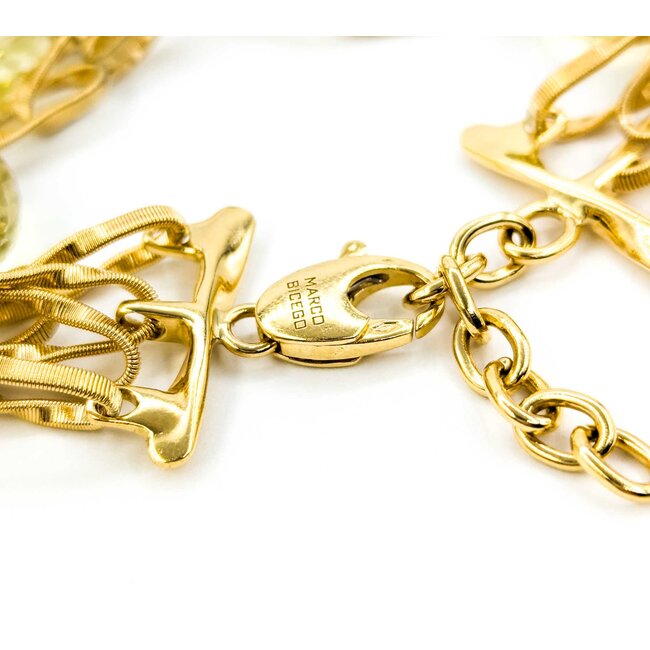 Bracelet Marco Bicego Marrakech Onde Lemon Quartz 18ky 7.5-8.5" 22mm 224103254