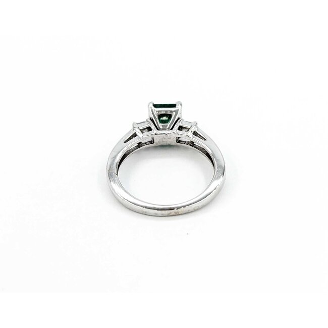 Ring .50ctw Diamonds .97ct Emerald 14kw Sz5.75 123040002