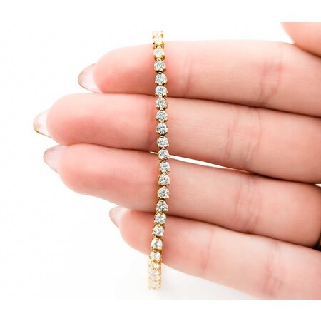 Bracelet 3.77ctw Round Diamonds Tennis 18ky 7" 2.75mm 224103001