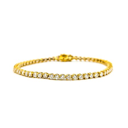 Bracelet 3.77ctw Round Diamonds Tennis 18ky 7" 2.75mm 224103001