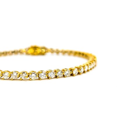 Bracelet 3.77ctw Round Diamonds Tennis 18ky 7" 2.75mm 224103001
