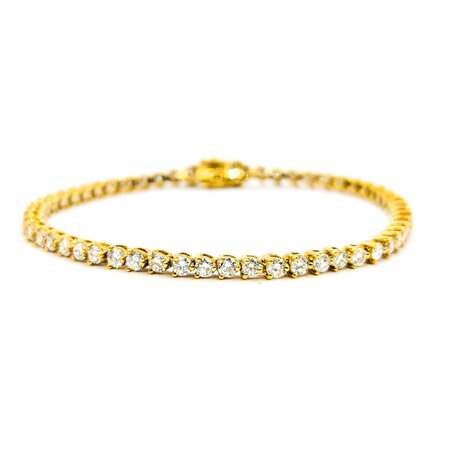 Bracelet 3.77ctw Round Diamonds Tennis 18ky 7" 2.75mm 224103001
