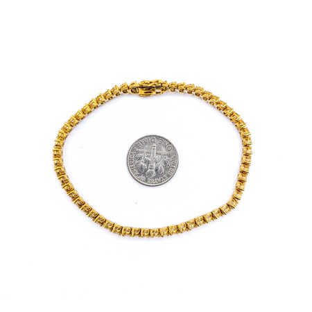 Bracelet 3.77ctw Round Diamonds Tennis 18ky 7" 2.75mm 224103001