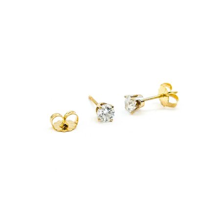 Earrings Studs .50ctw Round Diamonds Friction Back 4.2mm 14ky 224104001