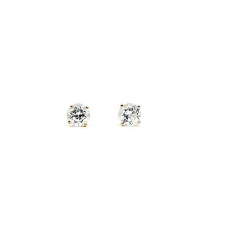 Earrings Studs .50ctw Round Diamonds Friction Back 4.2mm 14ky 224104001
