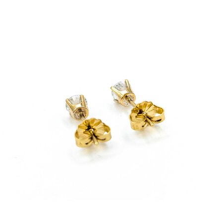 Earrings Studs .50ctw Round Diamonds Friction Back 4.2mm 14ky 224104001