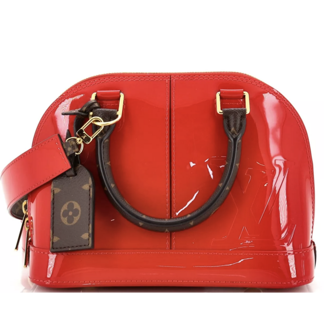 Handbag Louis Vuitton Alma Red Vernis BB 124105027