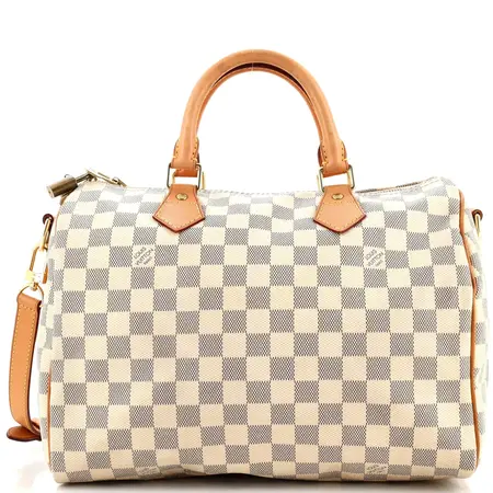 Handbag Louis Vuitton Speedy 30 Bandouliere Azur Damier 124105028