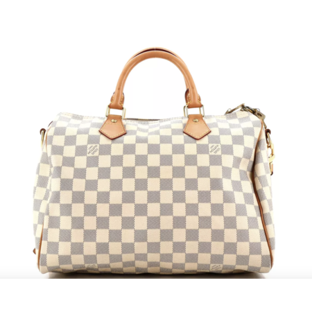 Handbag Louis Vuitton Speedy 30 Bandouliere Azur Damier 124105028