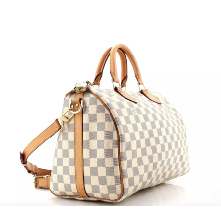 Handbag Louis Vuitton Speedy 30 Bandouliere Azur Damier 124105028