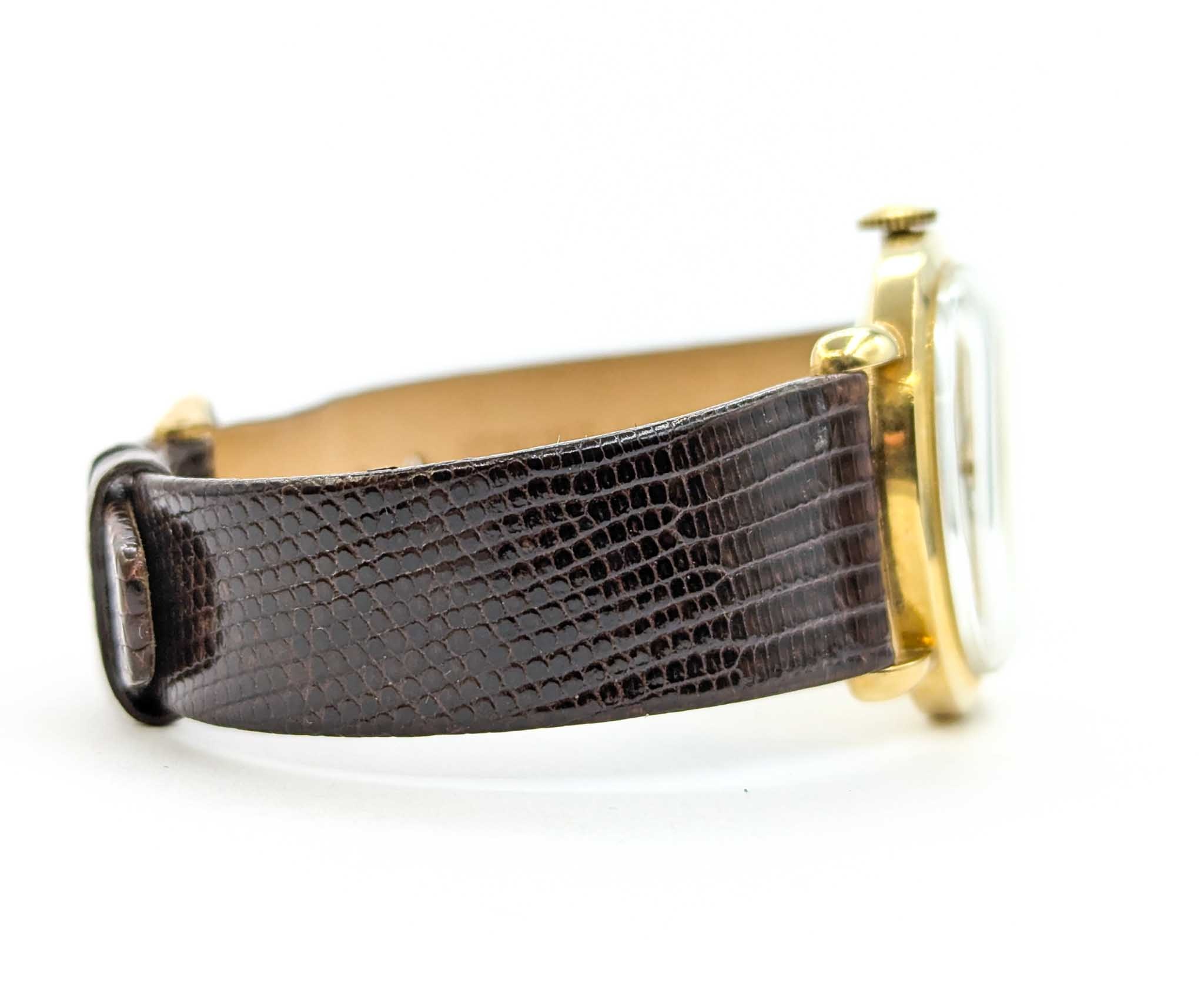 Watch Elgin Lord Elgin 23 Jewel 32mm 14k Yellow Gold Leather 124106005