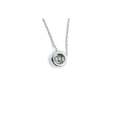 Pendant W/Chain Bezel .30ct Round Diamond 7.2mm 14kw 16"" 224101001