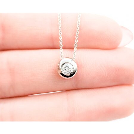 Pendant W/Chain Bezel .30ct Round Diamond 7.2mm 14kw 16"" 224101001