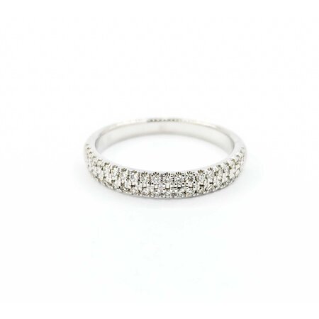 Ring Bridal Pave .25ctw Round Diamonds 14kw sz6.5 3.2mm 124060475