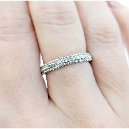 Ring Bridal Pave .25ctw Round Diamonds 14kw sz6.5 3.2mm 124060475