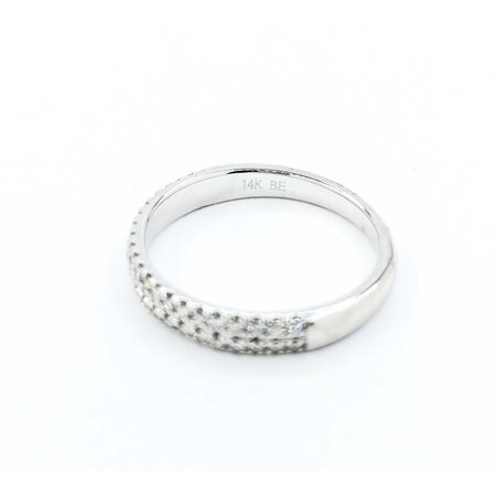 Ring Bridal Pave .25ctw Round Diamonds 14kw sz6.5 3.2mm 124060475