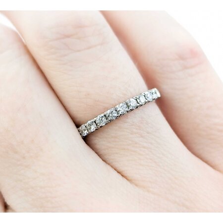 Ring Bridal Stackable .25ctw Round Diamonds 950pt sz5 2mm 124060480