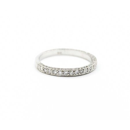 Ring Bridal 3/4 Eternity Profile Set .50ctw Round Diamonds 14kw sz6.5 2.4mm 124060470