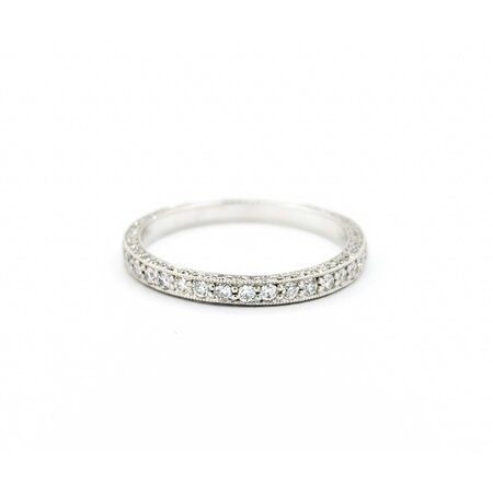 Ring Bridal 3/4 Eternity Profile Set .50ctw Round Diamonds 14kw sz6.5 2.4mm 124060470